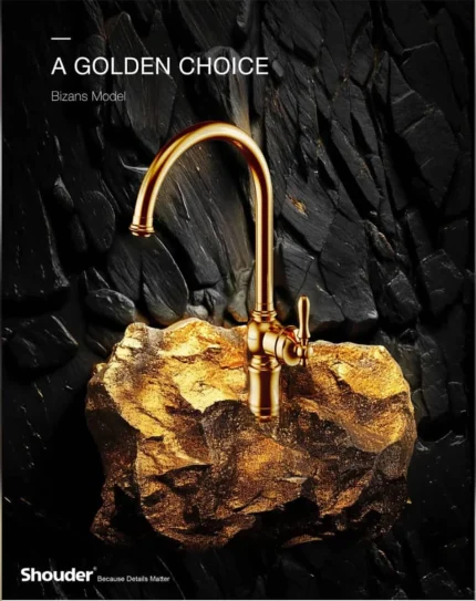 شیر ظرفشویی طلایی بیزانس شودر